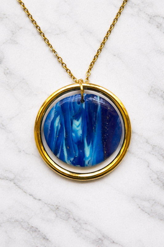 Fluira Blu Pendant Necklace