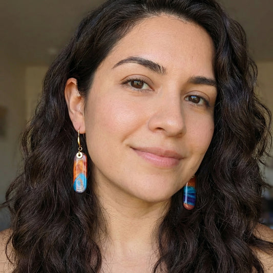 Aztec Sunset Drop Earrings