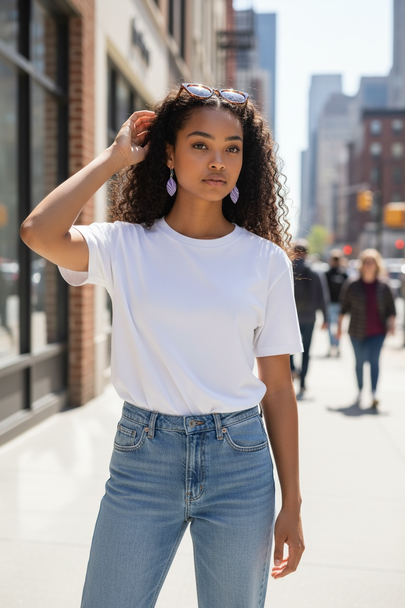 Purple Swirl Dangle Earrings