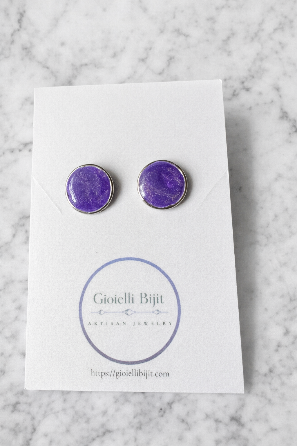 Purple Stud Earrings