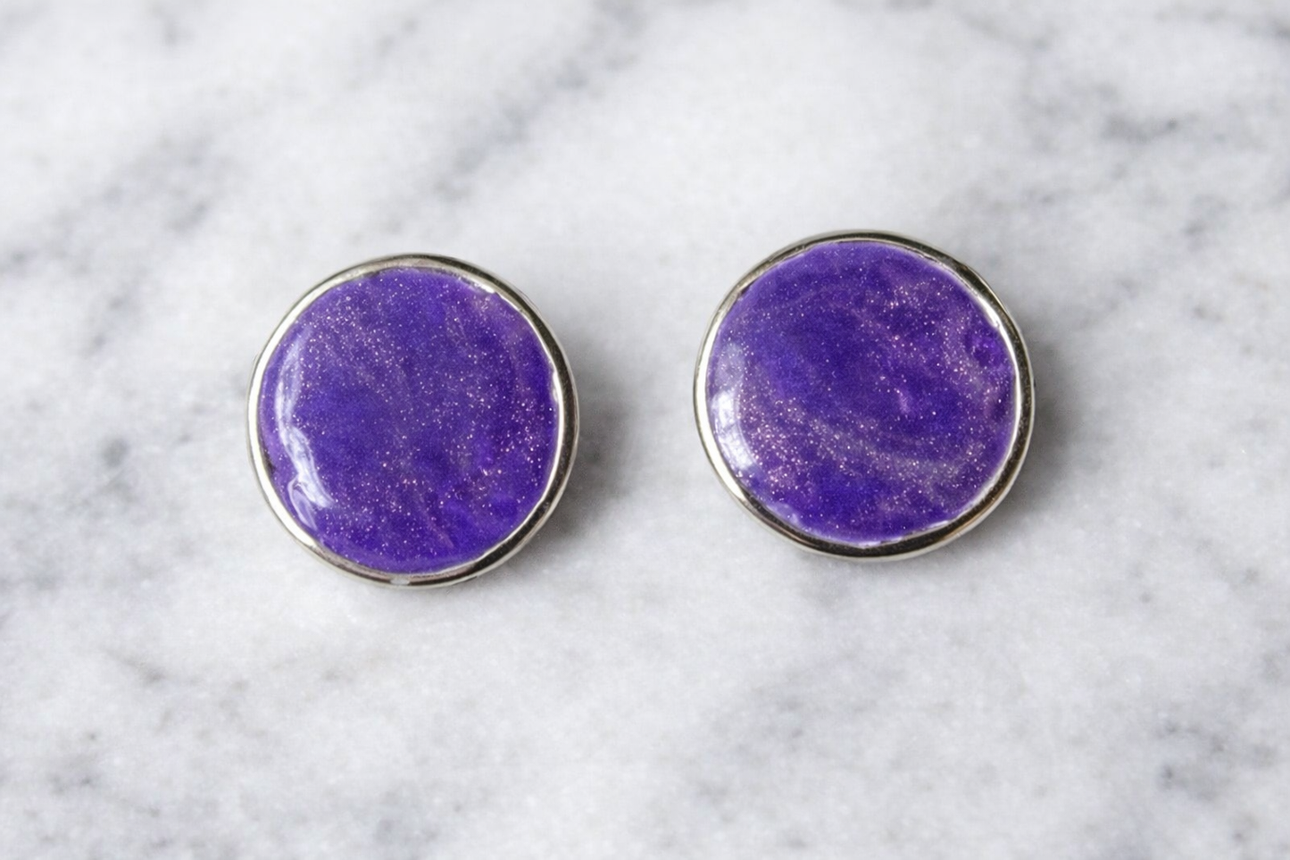 Purple Stud Earrings