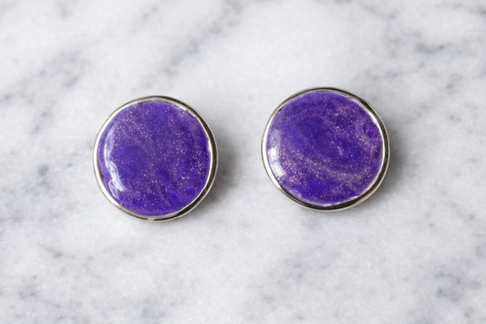 Purple Stud Earrings