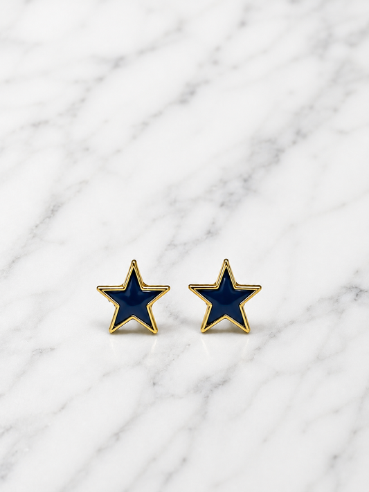 Blue Star Stud Earrings